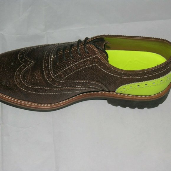 Grenson Archie Commando Goodyear Brown Neon Wingtip Brogue 8G NWOB